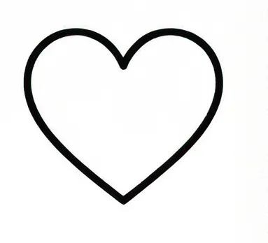a heart with a black outline on a white background.webp